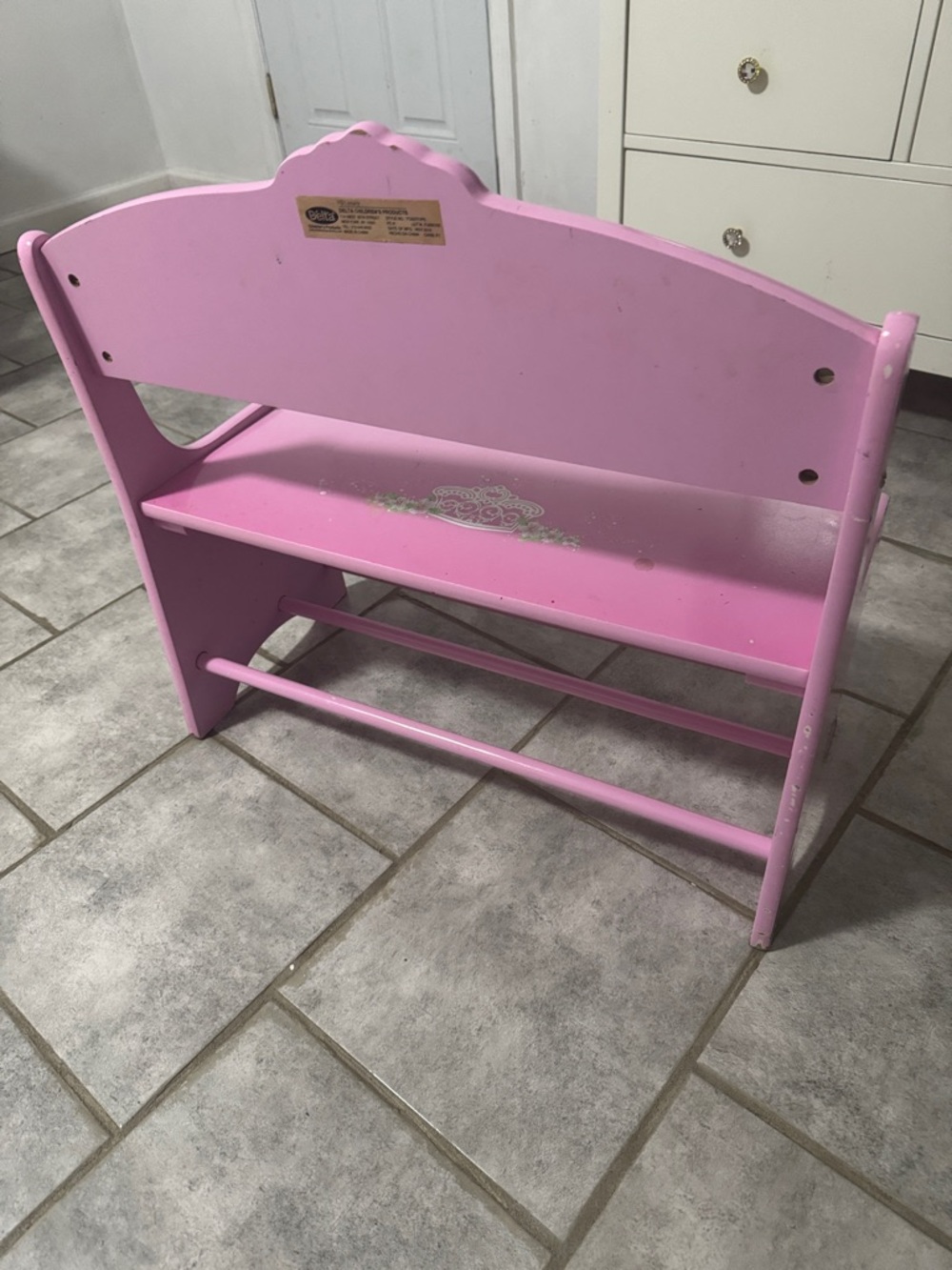 Disney Pink Princess Wooden Kids Bench with Character Artwork - Picture 2 of 3